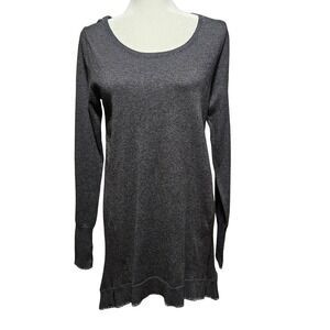 Athleta Oversize Sweater Cashmere Blend‎ Dark Gray Cozy Winter Womens Medium